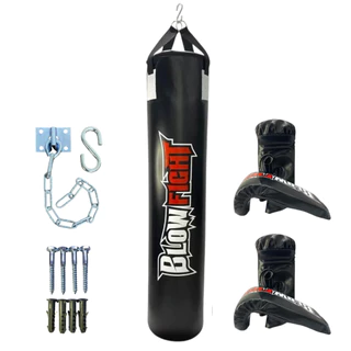 Saco de Pancada Original Blow Fight 160cm para Boxe e Muay Thai + 2 Par de Luva + Suporte