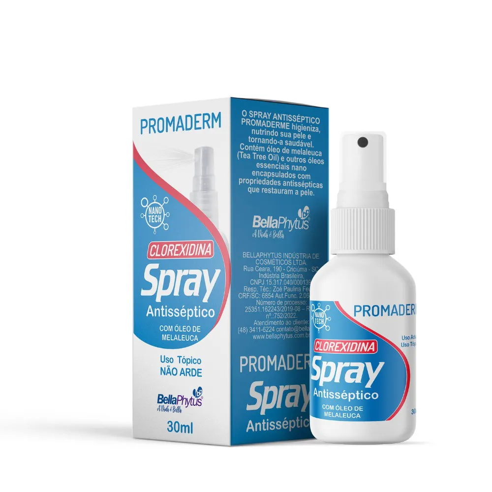 ANTISSEPTICO SPRAY (CLOREXIDINA) 30ml PROMADERME | Shopee Brasil