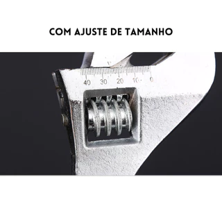 Chave Inglesa Ajustável 8 Polegadas Abertura De 200mm Aço Carbono