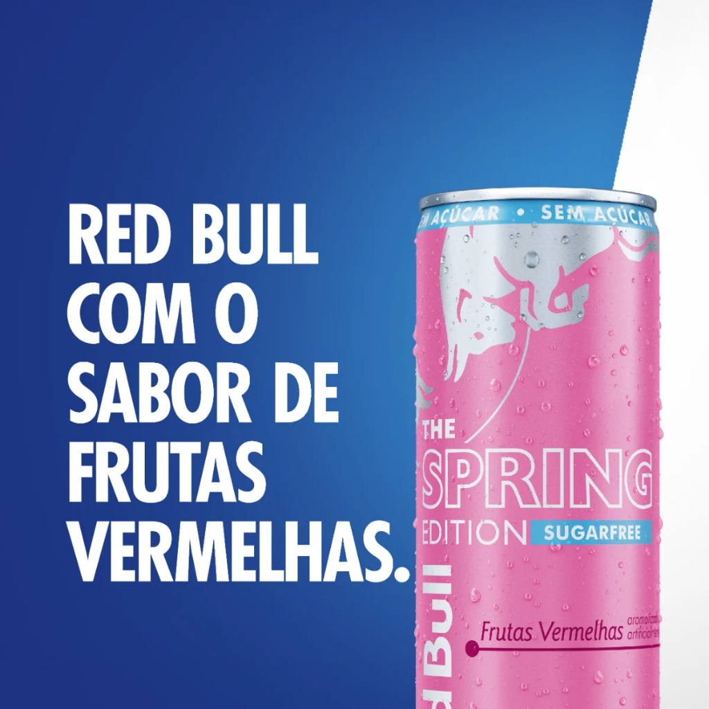 Energético Red Bull, Spring Edition, Frutas Vermelhas, Sem Açúcar 250ml