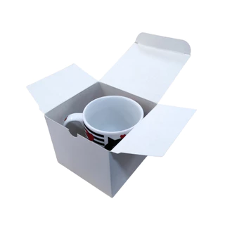 100 Caixinhas Para Canecas Sublimaticas 325 Ml (branca) + 100 Reforços de Fundo