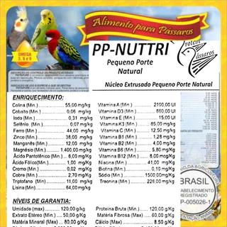 Ração Extrusada 1 kg Premium p/ CALOPSITA - AGAPONE - Psitacídeos - TRINCA FERRO (PASSAROS DE MEDIO PORTE EM GERAL) PROMOÇÃO