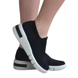 Tênis Feminino Usaflex Slipon Casual Tecido Am01004 Preto em Oferta na Shopee