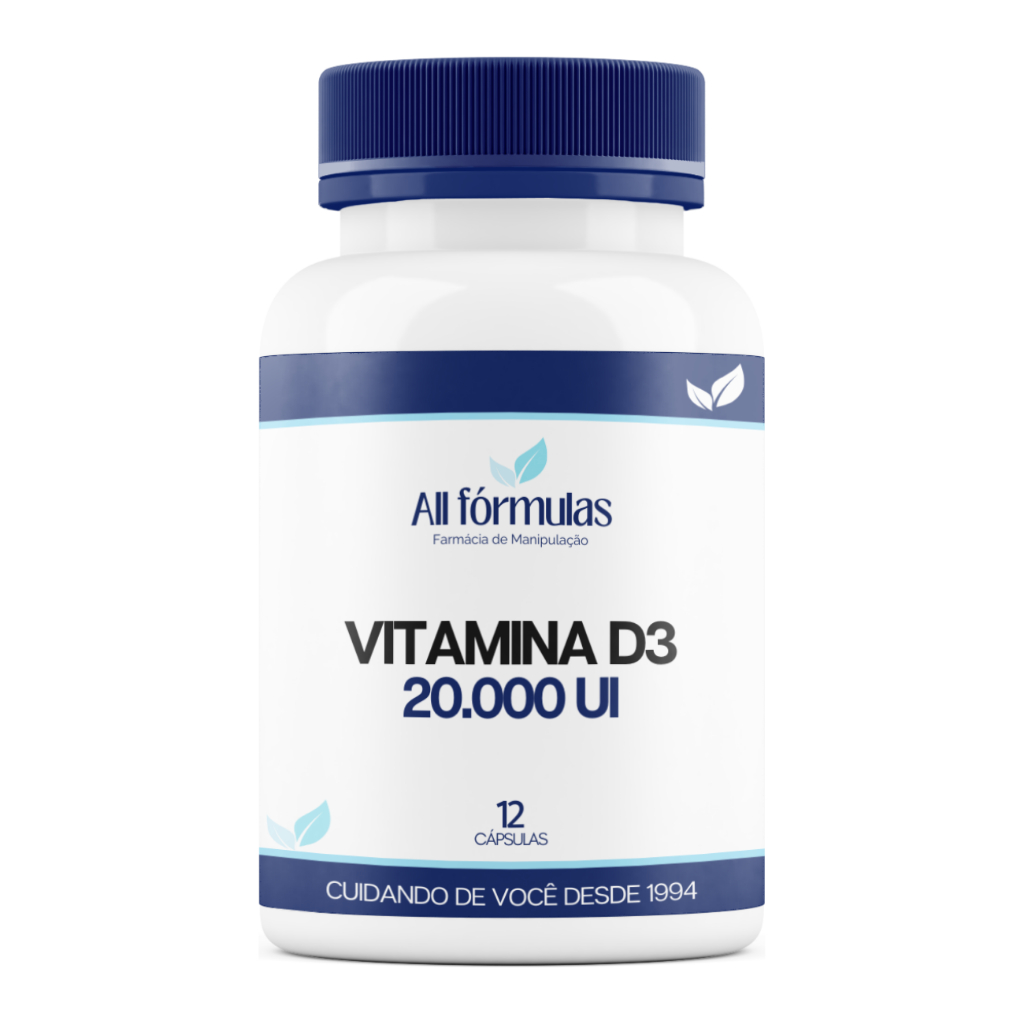 Vitamina D3 20.000 UI - 12 Cápsulas - Legítima