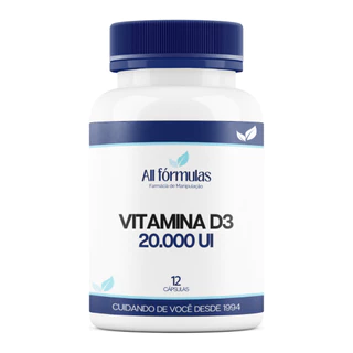 Vitamina D3 20.000 UI - 12 Cápsulas - Legítima