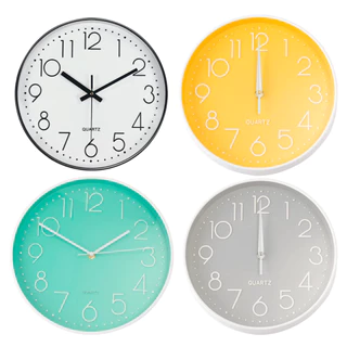 Relógio De Parede Silencioso Colors Plástico Pp 25cm