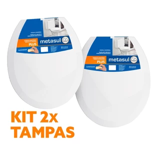 Kit 2 Tampa de Vaso Sanitario Almofadado Slim para assento Sanitário Universal