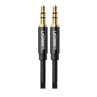 Cabo De Áudio Ugreen Auxiliar Estéreo P2 3.5mm 1 Metro Preto