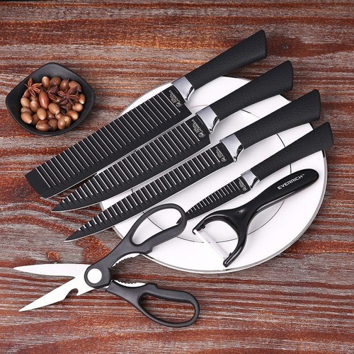 Kit de Facas Churrasco Profissional Antiaderente 6 Peças