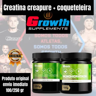 Creatina Monohidratada 100% Pura Creapure Growth Suplementos Original Br