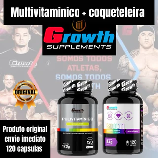 Multivitaminico Growth Suplementos Polivitaminico 120 Cápsulas 4 Meses