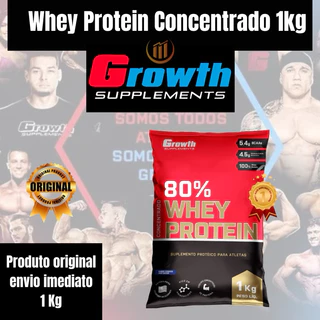 Whey Concentrado Básico 1Kg Growth Suplementos Produto Original