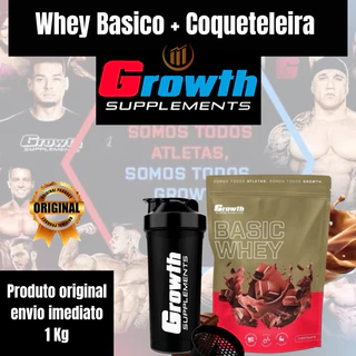 Whey Protein Da Growth 1 Kg + Coqueteleira Growth Original Br