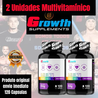 Multivitaminico Growth Vitaminas 2 Unidades Promoção Original BR