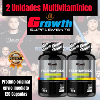 Multivitaminico Growth Suplementos Kit 2 Unidades Rende 8 Meses Br