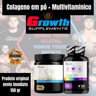 Colágeno 150g Natural + Multivitaminico Original Growth Suplementos