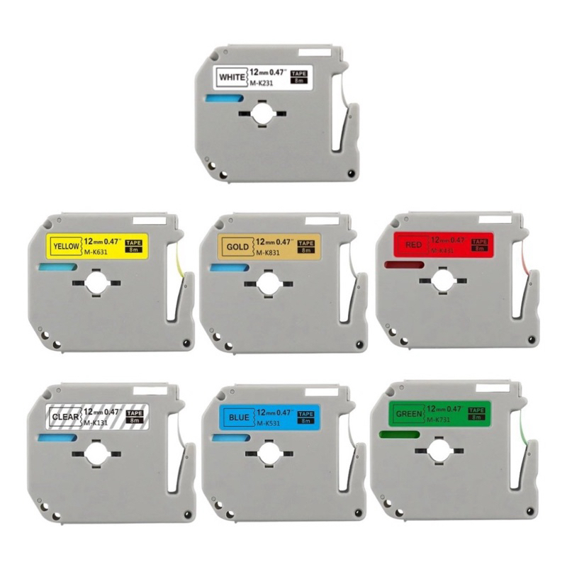 Fita Rotuladora Compatível Rotulador Brother Mk-231 M-k231 Mk231 M231 M-K131 M-K431 M-K531 M-K631 M-K731 M-K831