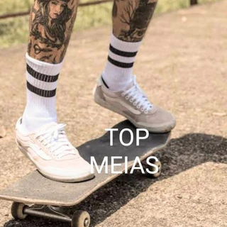 Kit meia 4, 8 ou 12 pares meias esportivas multimarcas cano longo 80% ALGODÃO GROSSA