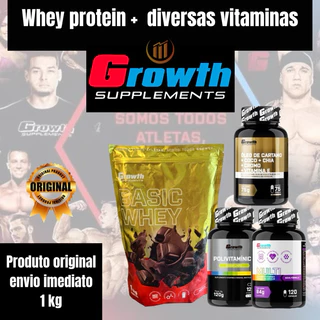 Whey Protein Growth Suplementos Concentrado Produto Original 1kg