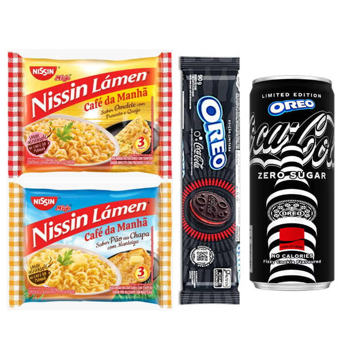 Kit Coca Cola Oreo e Miojo Cafe da Manha