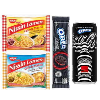 Kit Coca Cola Oreo e Miojo Cafe da Manha