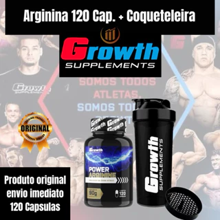 Arginina Power 120 Cápsulas Growth Suplementos Produto Original