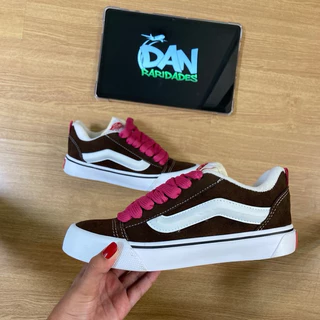 V/\ns Knu Tênis Feminino Marrom com pink Importado ENVIO IMEDIATO