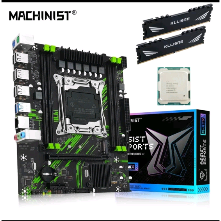 ＊handmade＊no.268 Kit Xeon 2680 V4, 32GB Ram (16x2 DDR4), placa mãe Qiyida D4