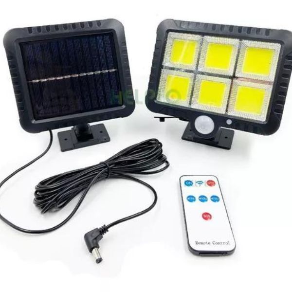 Multifuncional Jardim Luminária Solar de Parede 120 Cob 24W Sensor Presença Com 3 Funções Separado Promoção das vendas