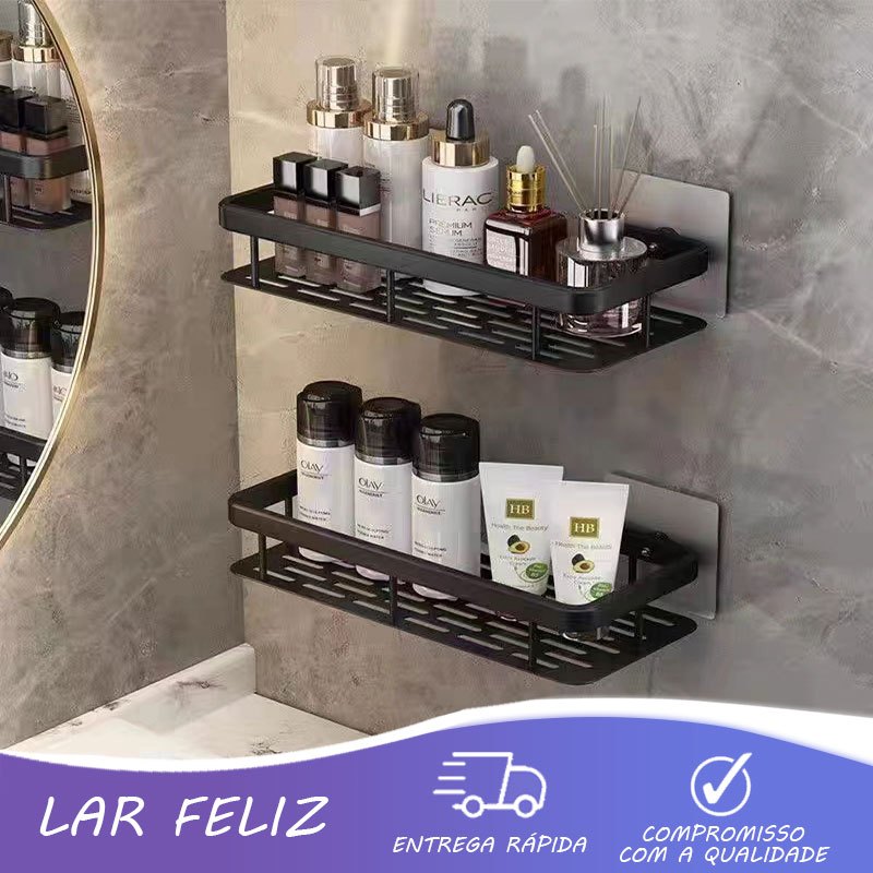 Kit 2 SUPORTE PARA SHAMPOO PARA USO NO BANHEIRO NA PAREDE de alumínio ...
