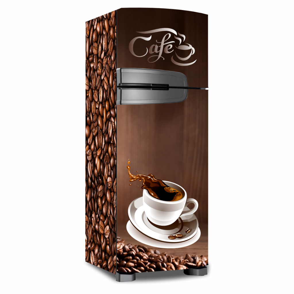 Adesivo para Geladeira Café Envelopamento Vinil Qualidade Premium ...