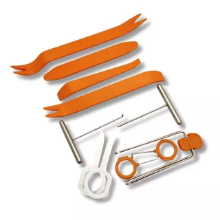 Kit 12 Peças Espátula Ferramenta Automotivas Removedor Moldura Painel Multimídia Forro/Porta Limpeza