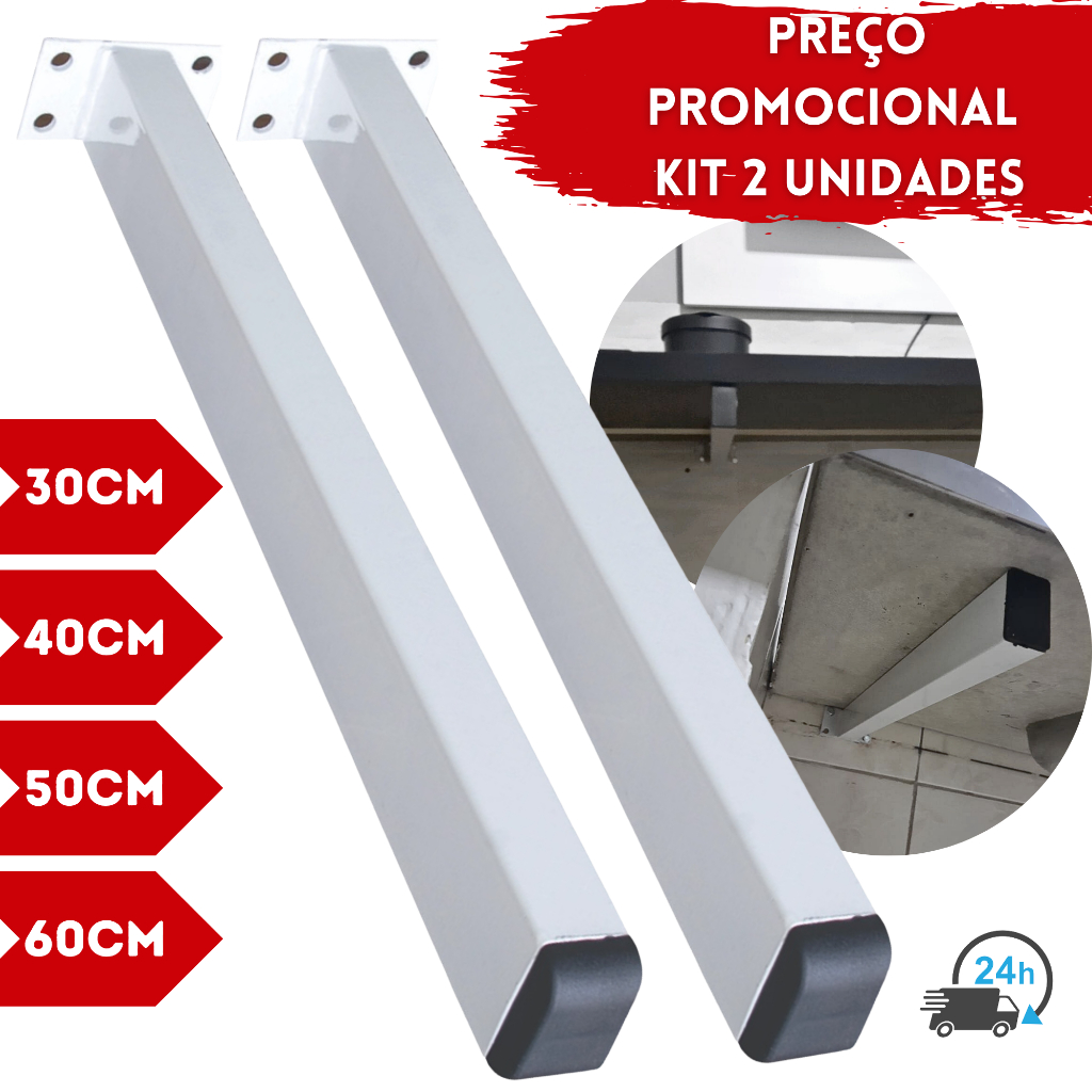 Suporte De Pia Grapa Parafusar Suporte Bancada Tanque Kit 2 Unidades