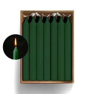 Kit 7 velas verdes 18X1,5-Queima-5h-100%-Parafina/colorida