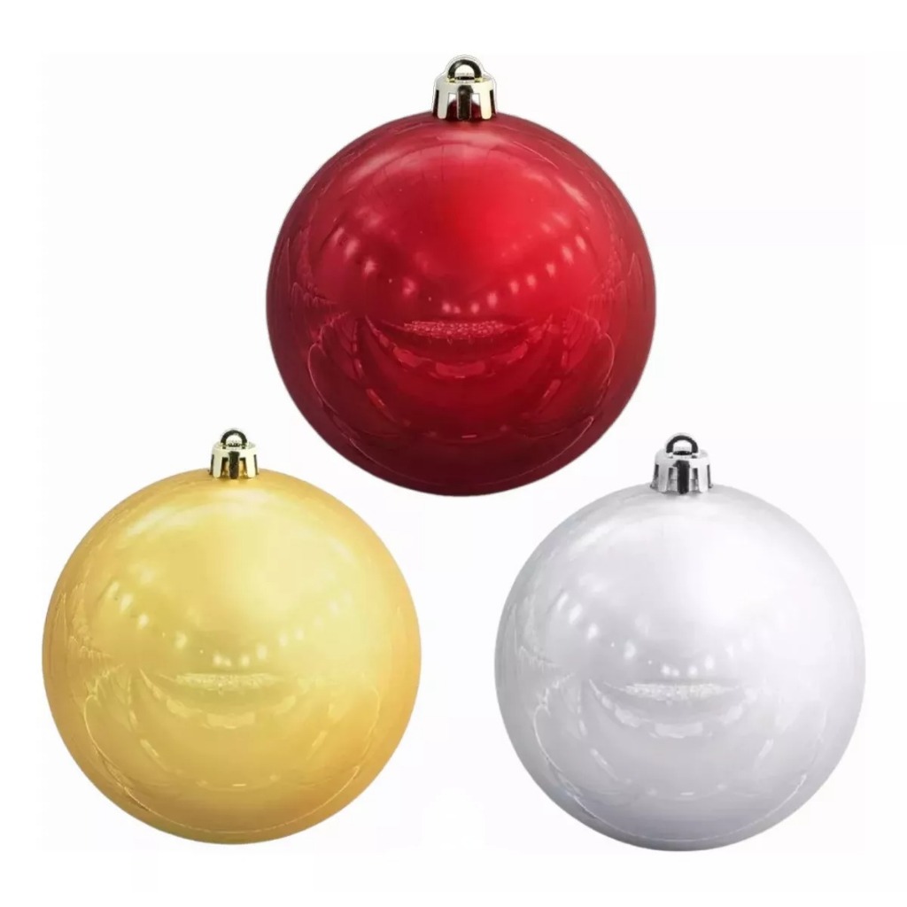 Bola de Natal 15cm Grande Para Árvore Pendurar Enfeite