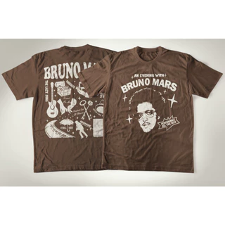 Camiseta Tradicional De Algodão Bruno Mars Show Pop Live