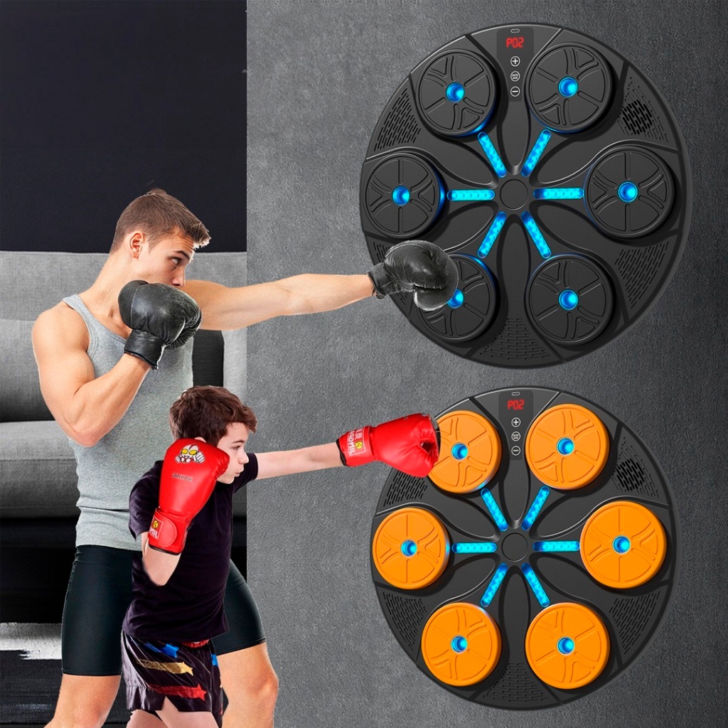 Máquina de Boxe Musical Treino em Casa Bluetooth Recarregável Treine Soco Agilidade Exercício Físico