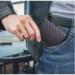 Porta-cartões fino Anti-roubo Carteira masculina Universal