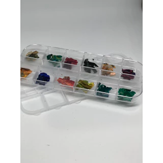 Decoração Madre Pérolas c/ 12 Compartimentos Nail Design Resina Encapsulados - SQ7621 em Oferta na Shopee