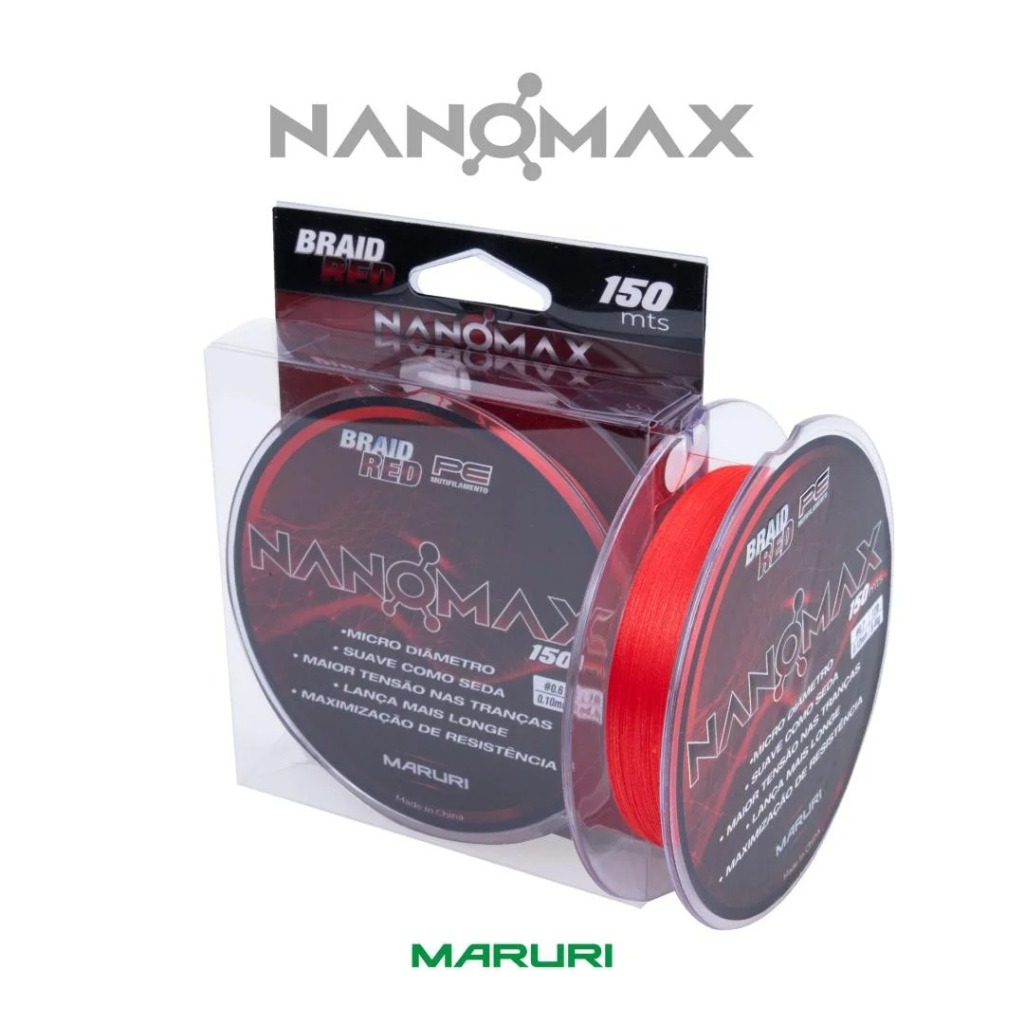 Linha Multifilamento Nanomax Braid Red Maruri - 150m