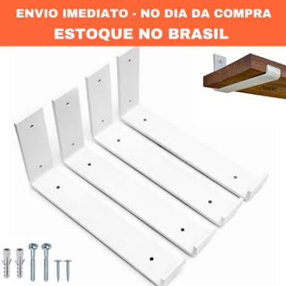 Mão Francesa Invertida Ferro Aço Suporte Branca Cantoneira RIO DESIGN99