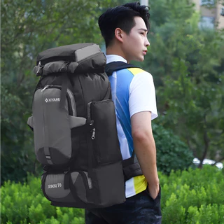 Mochila De Montanhismo 70L Grande capacidade Mochilão Esportiva De Viagem Para Caminhadas