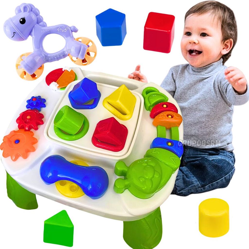 Kit Mesinha didatica infantil mesa de atividades interativa brinquedo ...
