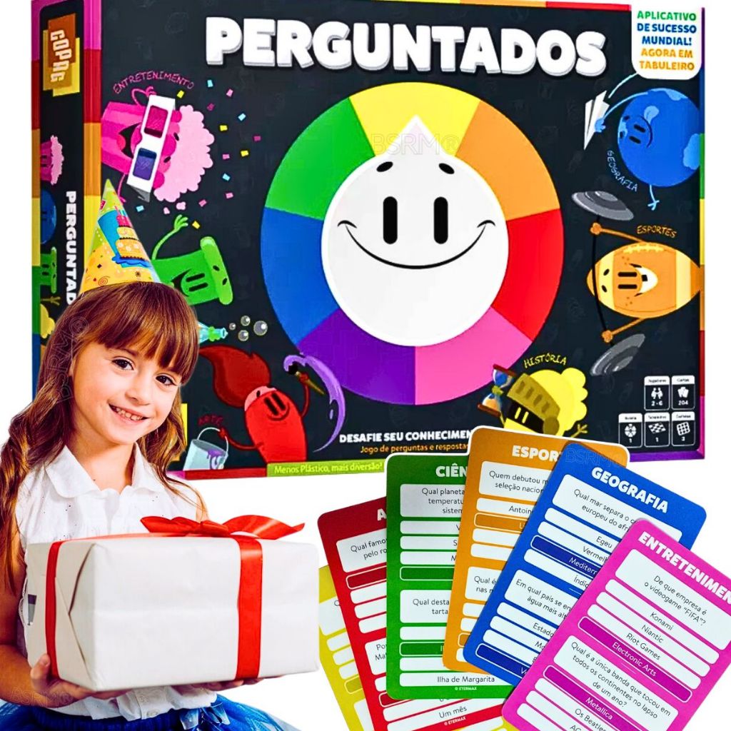 Jogo Perguntados jogos de tabuleiro e cartas infantil educativo ...