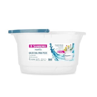 Balde Oval Translúcido 14 litros 237 - Sanremo em Oferta na Shopee