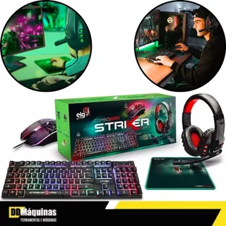 Kit Para Gamer 4 em 1 Modelo Striker - Elg