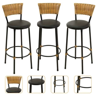 3 banquetas alta de cozinha balcão bares bancada area gourmet