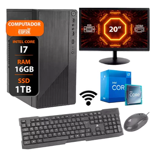 Computador Intel Core I7 4°gera. Ssd 1tb 16gb Memória Ram Monitor 20 PRO