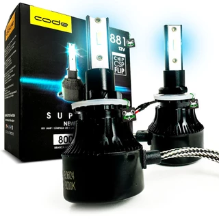 Par Super Led 3200l Tipo Xenon 8000K Encaixe H27 880/881 Lâmpada Automotiva