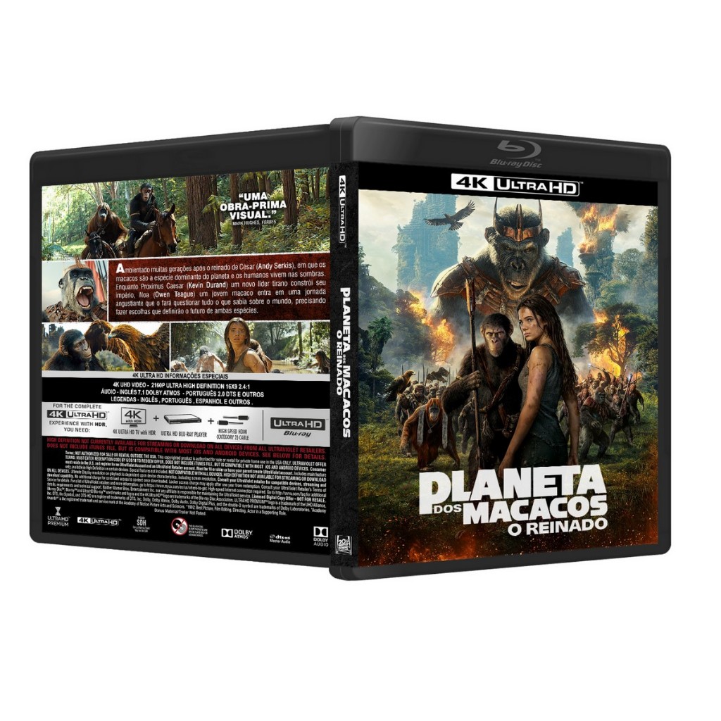 Blu-ray 4K: Planeta Dos Macacos - O Reinado DUB/LEG [PERSONALIZADO